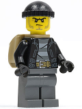LEGO cty0452 Police - City Bandit Male with Black Stubble and Backpack