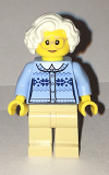 LEGO cty0660 Grandmother - Fair Isle Sweater, White Hair, Tan Legs, Glasses