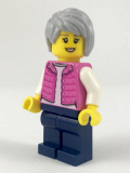LEGO cty0912 Camper, Female, Dark Pink Jacket, Dark Blue Legs, Light Bluish Gray Female Hair Short Tousled
