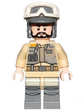 LEGO sw803 Rebel Trooper, Goggles, Gray Helmet, Black Beard (Private Kappehl) (75164)