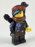LEGO tlm117 Lucy Wyldstyle with Black Quiver, Reddish Brown Scarf and Goggles, Open Mouth  Smile / Angry